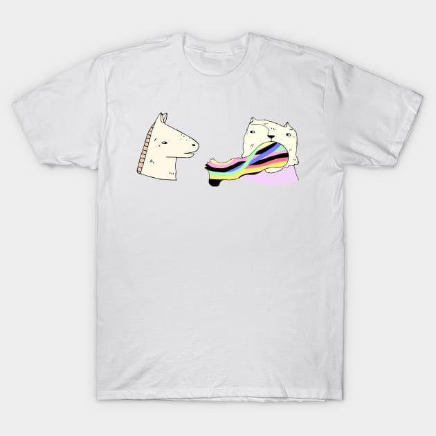 Rainbow Foot T-Shirt by meriall